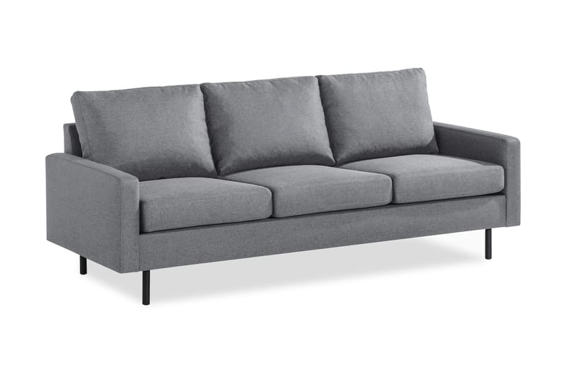 Peppe 3-seters Stoffsofa - Lys grå - Møbler - Sofaer - 3 seter sofa