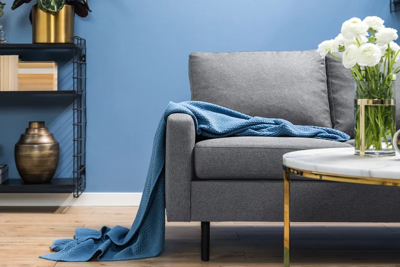 Peppe 3-seters Stoffsofa - Lys grå - Møbler - Sofaer - 3 seter sofa