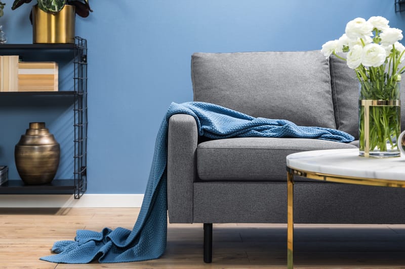 Peppe 3-seters Stoffsofa - Lys grå - Møbler - Sofaer - 3 seter sofa