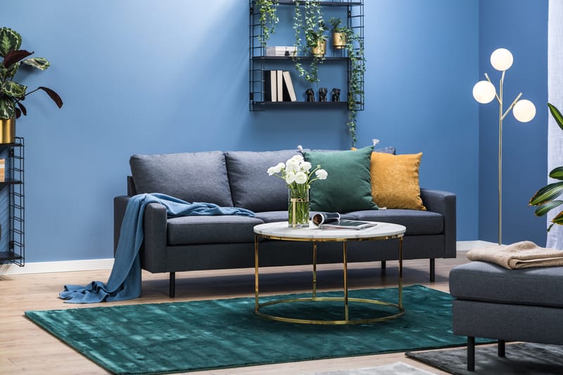 Peppe 3-seters Stoffsofa - Mørk grå - Møbler - Sofaer - 3 seter sofa