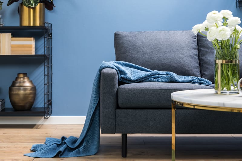 Peppe 3-seters Stoffsofa - Mørk grå - Møbler - Sofaer - 3 seter sofa