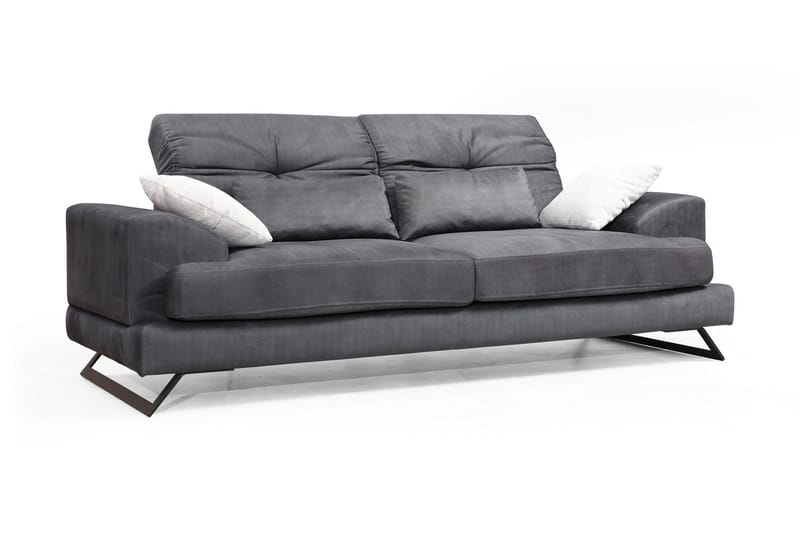 Raedeke 3-Seter Sofa, Svart