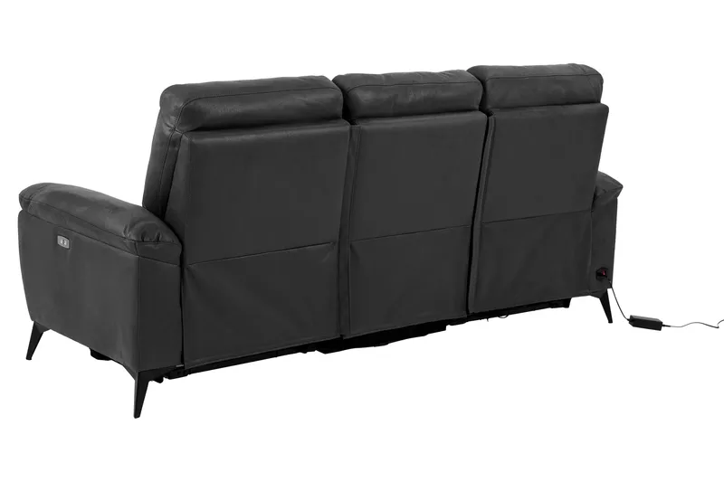 Ranas 3-seters Sofa Elektrisk - Grå/Svart - Møbler - Sofaer - 3 seter sofa