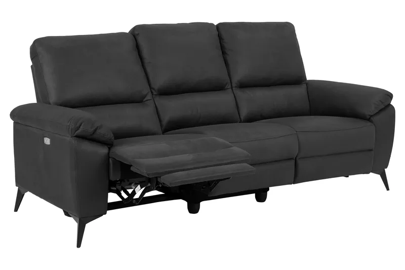Ranas 3-seters Sofa Elektrisk - Grå/Svart - Møbler - Sofaer - 3 seter sofa