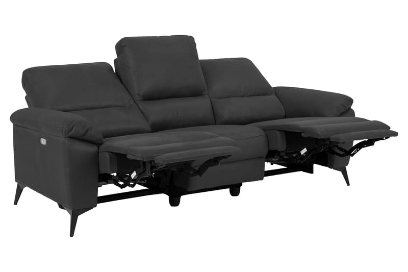 Ranas 3-seters Sofa Elektrisk - Grå/Svart - Møbler - Sofaer - 3 seter sofa