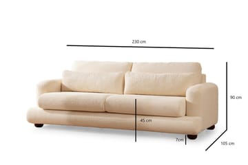 Relento Sofa 3-seter - Beige - Møbler - Sofaer - 3 seter sofa