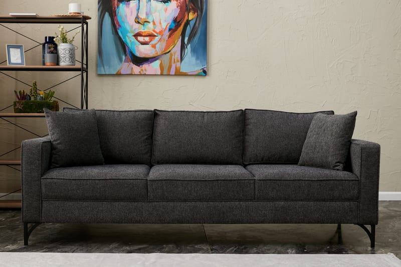 Retzow Sofa 3-seter - Antrasitt - Møbler - Sofaer - 3 seter sofa