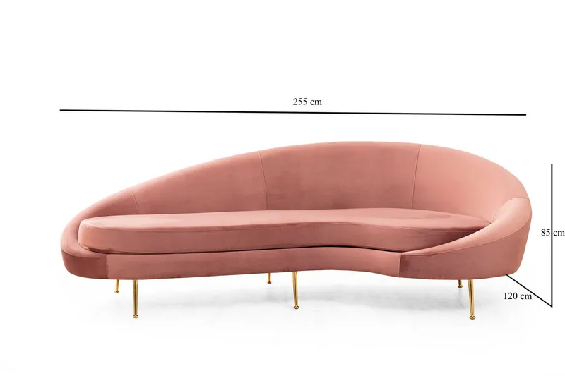 Revelstoke Sofa 3-seters - Rosa - Møbler - Sofaer - 3 seter sofa