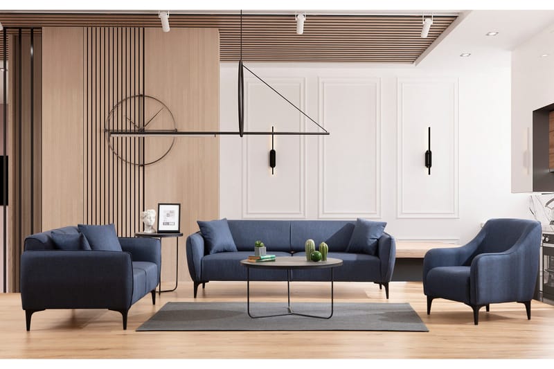 Rossland Sofa 3-seters - Blå - Møbler - Sofaer - 3 seter sofa