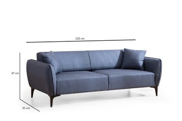 Rossland Sofa 3-seters - Blå - Møbler - Sofaer - 3 seter sofa
