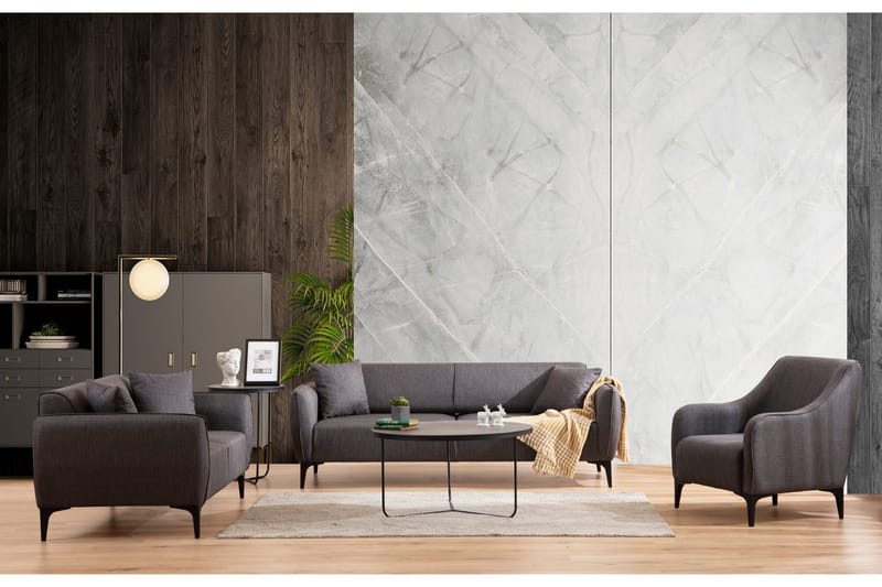 Rossland Sofa 3-seters - Mørkegrå - Møbler - Sofaer - 3 seter sofa