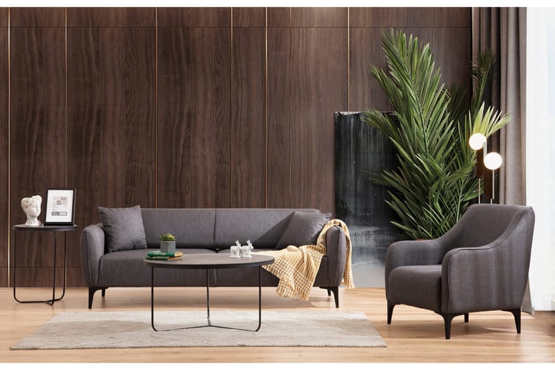 Rossland Sofa 3-seters - Mørkegrå - Møbler - Sofaer - 3 seter sofa