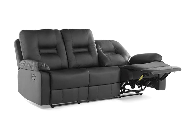 Rovik Sofa 3-seter - Svart - Møbler - Sofaer - Reclinersofaer - 3 seters kinosofa & reclinersofa
