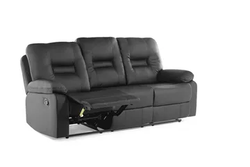 Rovik Sofa 3-seter - Svart - Møbler - Sofaer - Reclinersofaer - 3 seters kinosofa & reclinersofa