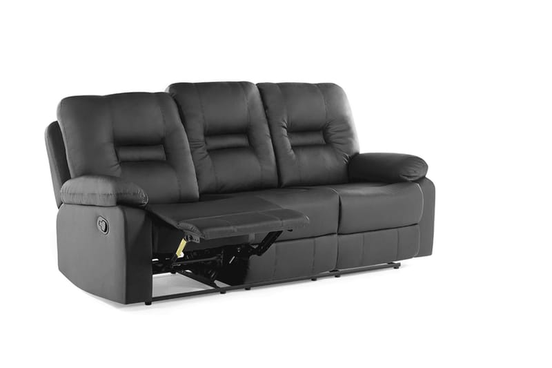 Rovik Sofa 3-seter - Svart - Møbler - Sofaer - Reclinersofaer - 3 seters kinosofa & reclinersofa