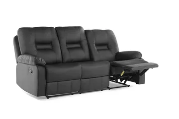 Rovik Sofa 3-seter - Svart - Møbler - Sofaer - Reclinersofaer - 3 seters kinosofa & reclinersofa