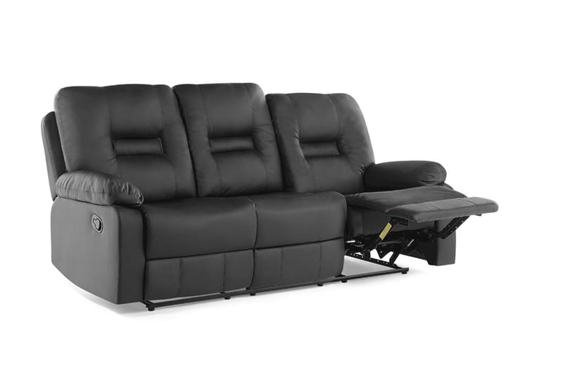 Rovik Sofa 3-seter - Svart - Møbler - Sofaer - Reclinersofaer - 3 seters kinosofa & reclinersofa
