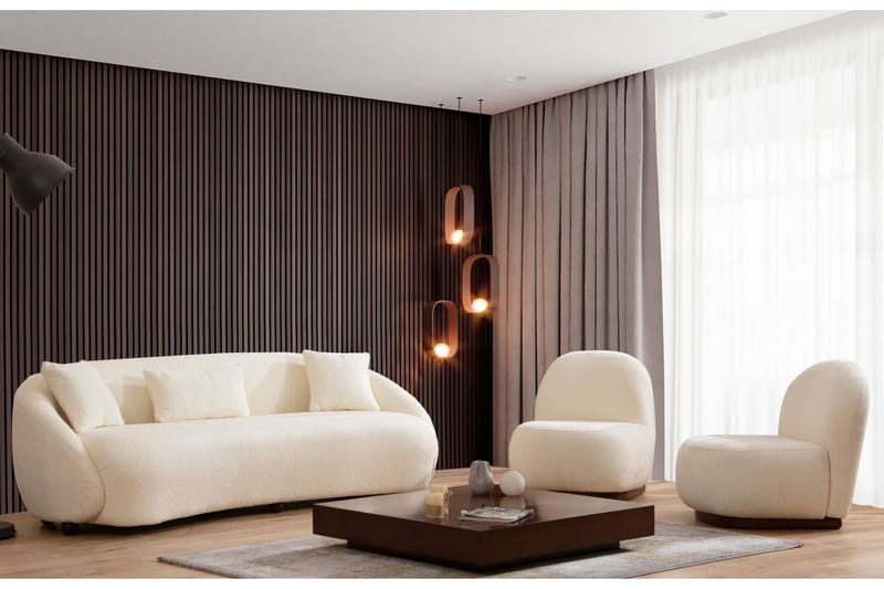 Scone Sofa 3-seters - Beige|Bouclé - Møbler - Sofaer - 3 seter sofa