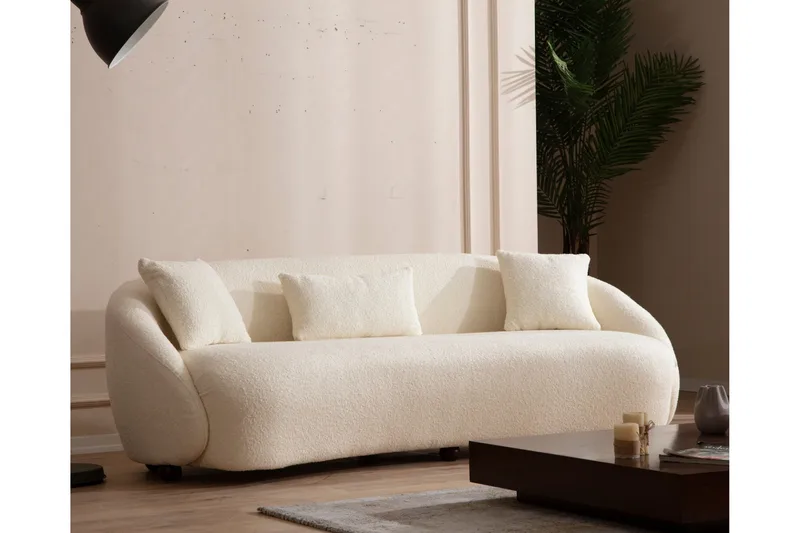 Scone Sofa 3-seters - Beige|Bouclé - Møbler - Sofaer - 3 seter sofa
