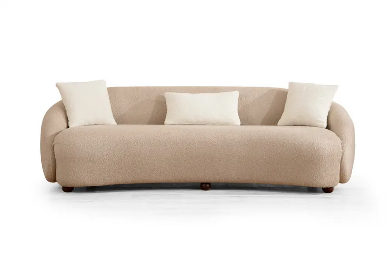 Scone Sofa 3-seters, Brun|Bouclé