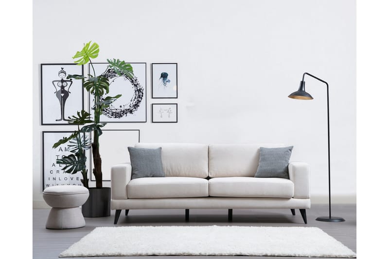 Selder 3-seters Sofa - Beige/Svart - Møbler - Sofaer - 3 seter sofa