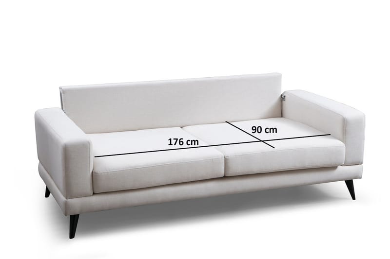 Selder 3-seters Sofa - Beige/Svart - Møbler - Sofaer - 3 seter sofa
