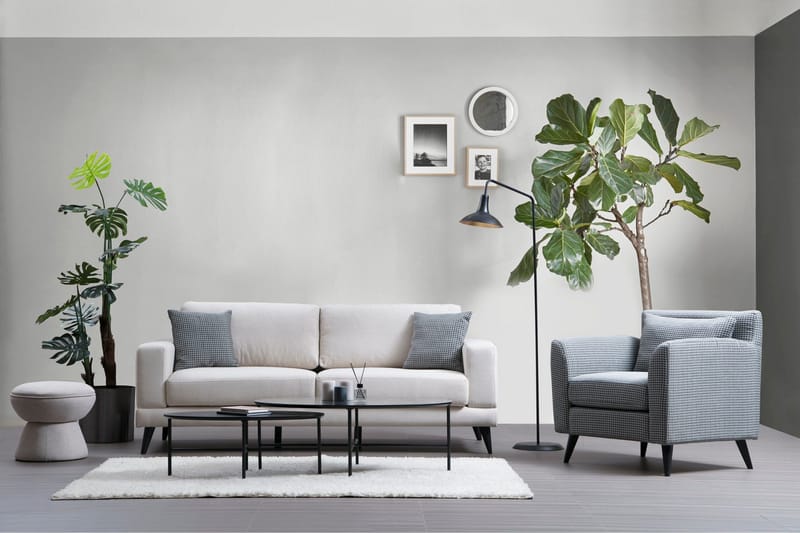 Selder 3-seters Sofa - Beige/Svart - Møbler - Sofaer - 3 seter sofa