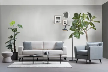 Selder 3-seters Sofa - Beige/Svart - Møbler - Sofaer - 3 seter sofa