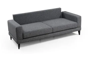 Selder Utrekkbar Dyp Sovesofa i Stoff - Grå - Møbler - Sofaer - Sovesofaer - 3 seters sovesofa