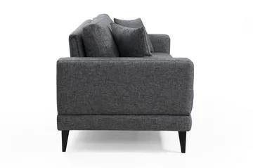 Selder Utrekkbar Dyp Sovesofa i Stoff - Grå - Møbler - Sofaer - Sovesofaer - 3 seters sovesofa