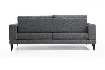Selder Utrekkbar Dyp Sovesofa i Stoff - Grå - Møbler - Sofaer - Sovesofaer - 3 seters sovesofa