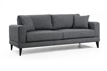 Selder Utrekkbar Dyp Sovesofa i Stoff - Grå - Møbler - Sofaer - Sovesofaer - 3 seters sovesofa