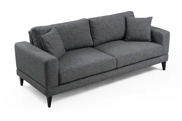 Selder Utrekkbar Dyp Sovesofa i Stoff - Grå - Møbler - Sofaer - Sovesofaer - 3 seters sovesofa