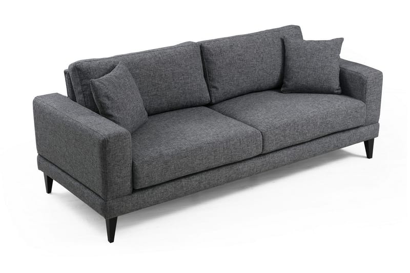 Selder Utrekkbar Dyp Sovesofa i Stoff - Grå - Møbler - Sofaer - Sovesofaer - 3 seters sovesofa