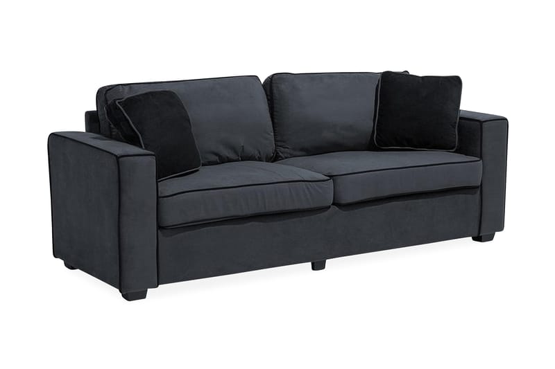 Sofa 2-4 Seter Falun - Svart - 3 seter sofa