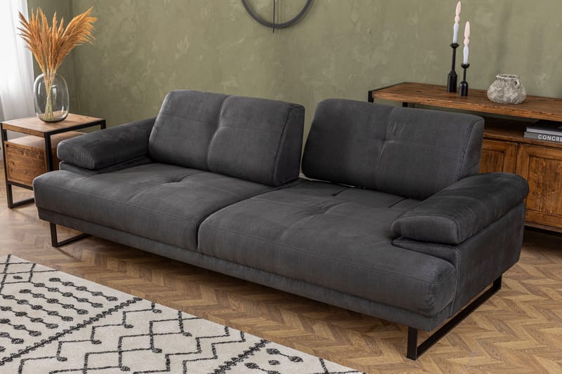 Sofa 3-seters Caboolture - Antrasitt - 3 seter sofa