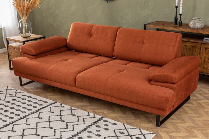 Sofa 3-seters Caboolture - Oransje - 3 seter sofa