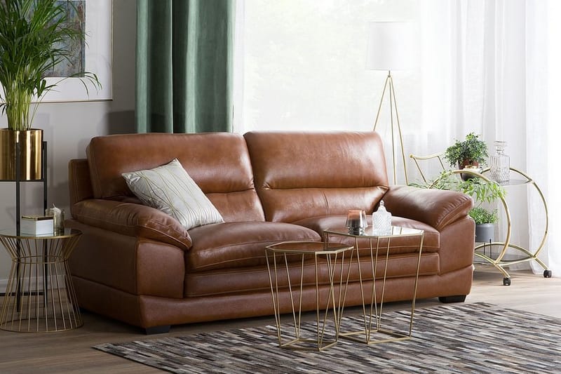 Sofa 3-seters Horten - Brun - Møbler - Sofaer - 3 seter sofa
