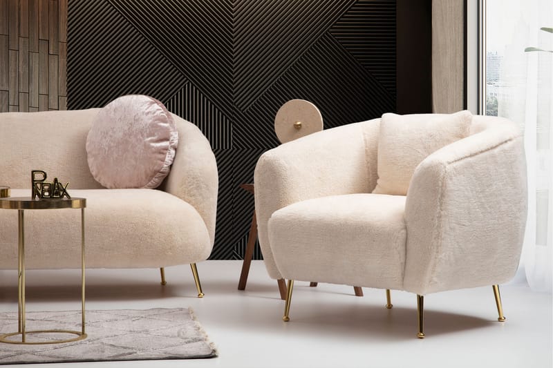 Sofa 3-seters Moe - Beige - Møbler - Sofaer - 3 seter sofa