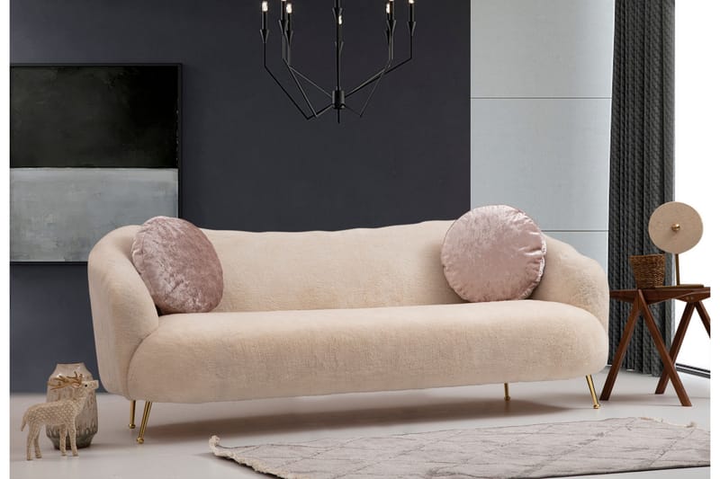 Sofa 3-seters Moe - Beige - Møbler - Sofaer - 3 seter sofa