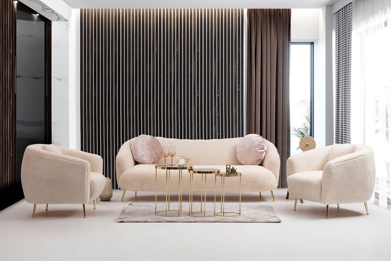 Sofa 3-seters Moe - Beige - Møbler - Sofaer - 3 seter sofa