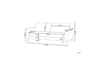 Sofa 3-seters Saval - Svart - Møbler - Sofaer - 3 seter sofa