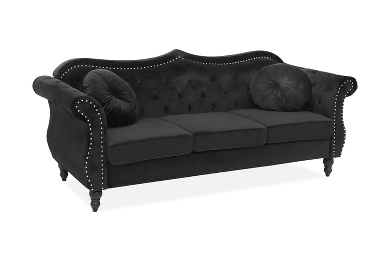 Sofa 3-seters Skien - Svart - Møbler - Sofaer - 3 seter sofa