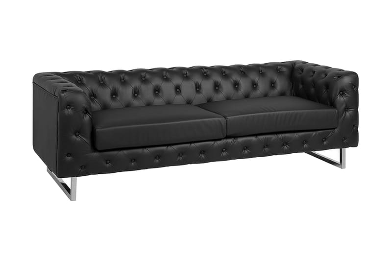 Sofa 3-seters Vissland - Svart - 3 seter sofa