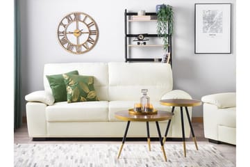 Sofa 3-seters Vogar - Beige | Hvit - Møbler - Sofaer - 3 seter sofa