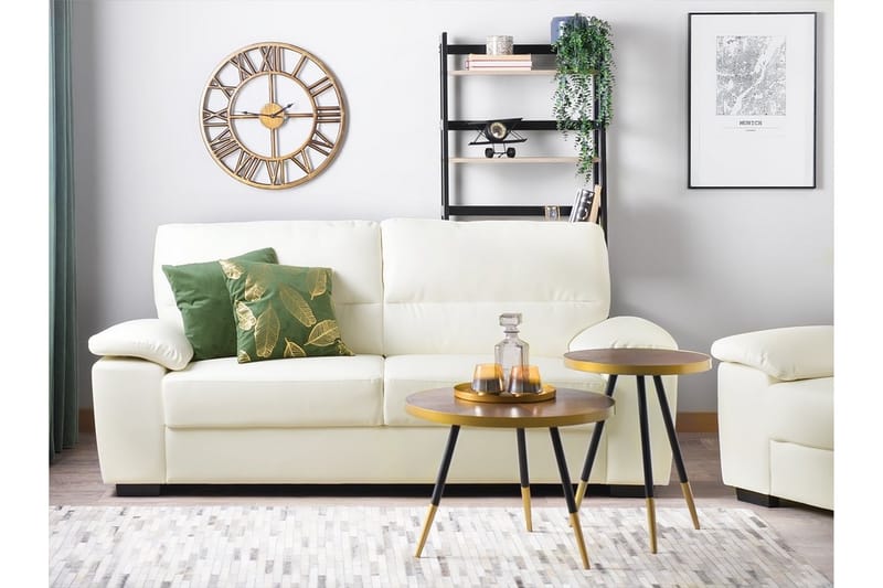 Sofa 3-seters Vogar - Beige | Hvit - Møbler - Sofaer - 3 seter sofa