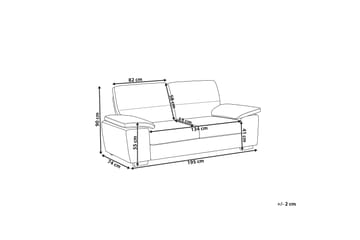 Sofa 3-seters Vogar - Beige | Hvit - Møbler - Sofaer - 3 seter sofa