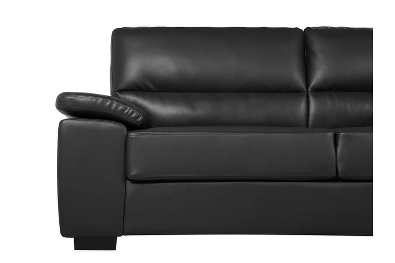 Sofa 3-seters Vogar - Svart - 3 seter sofa