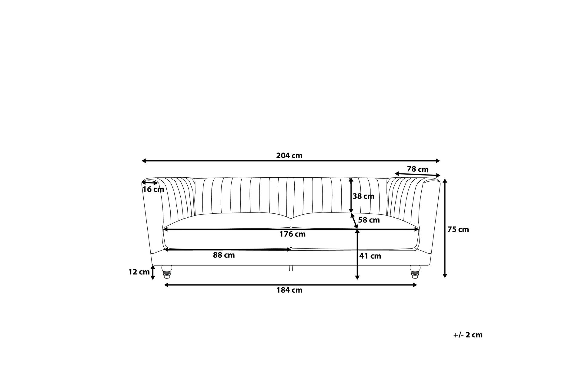 Sofa Arvika - Grønn - Møbler - Sofaer - 3 seter sofa