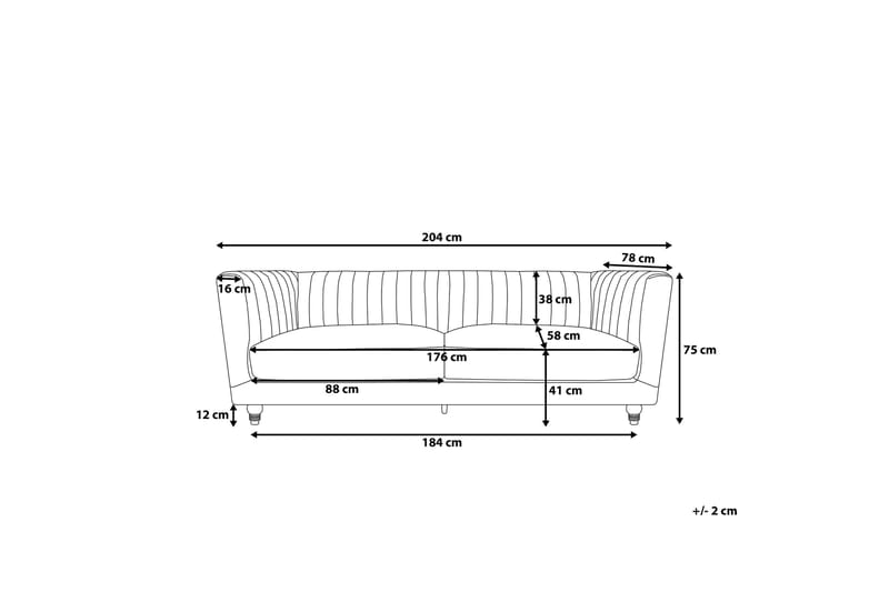 Sofa Arvika - Grønn - 3 seter sofa